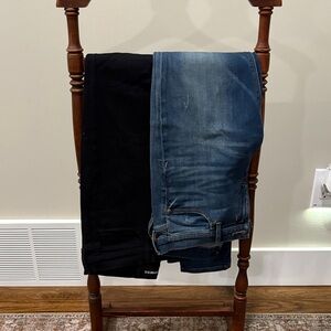 Express Women's Black and Blue Jeans